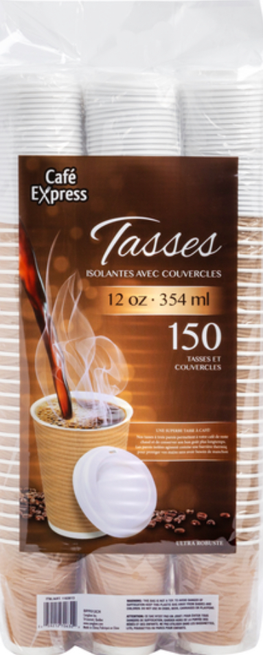 CAFE EXPRESS TASSES ET COUVERCLES PQ 150