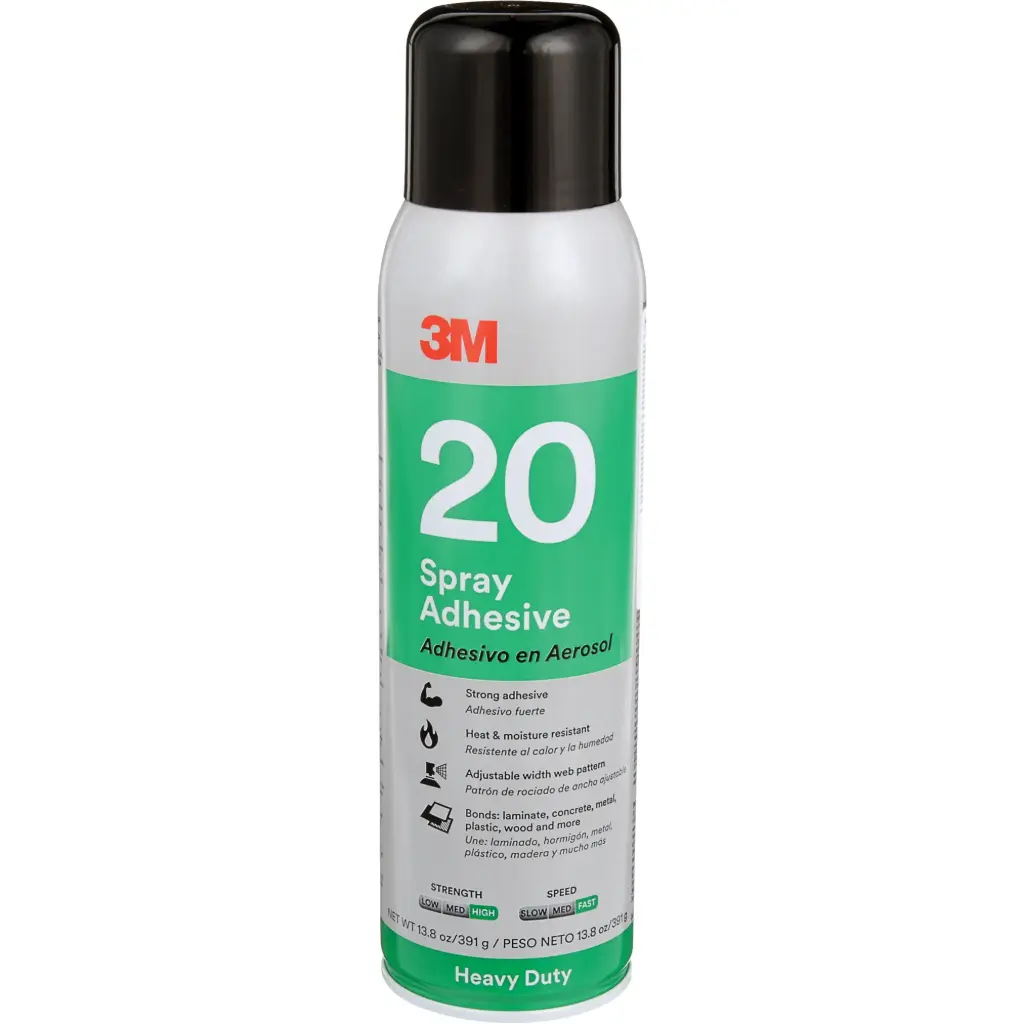 3M ADHÉSIF EN AÉROSOL RÉSISTANT 20, TRANSPARENT, CANETTE AÉROSOL