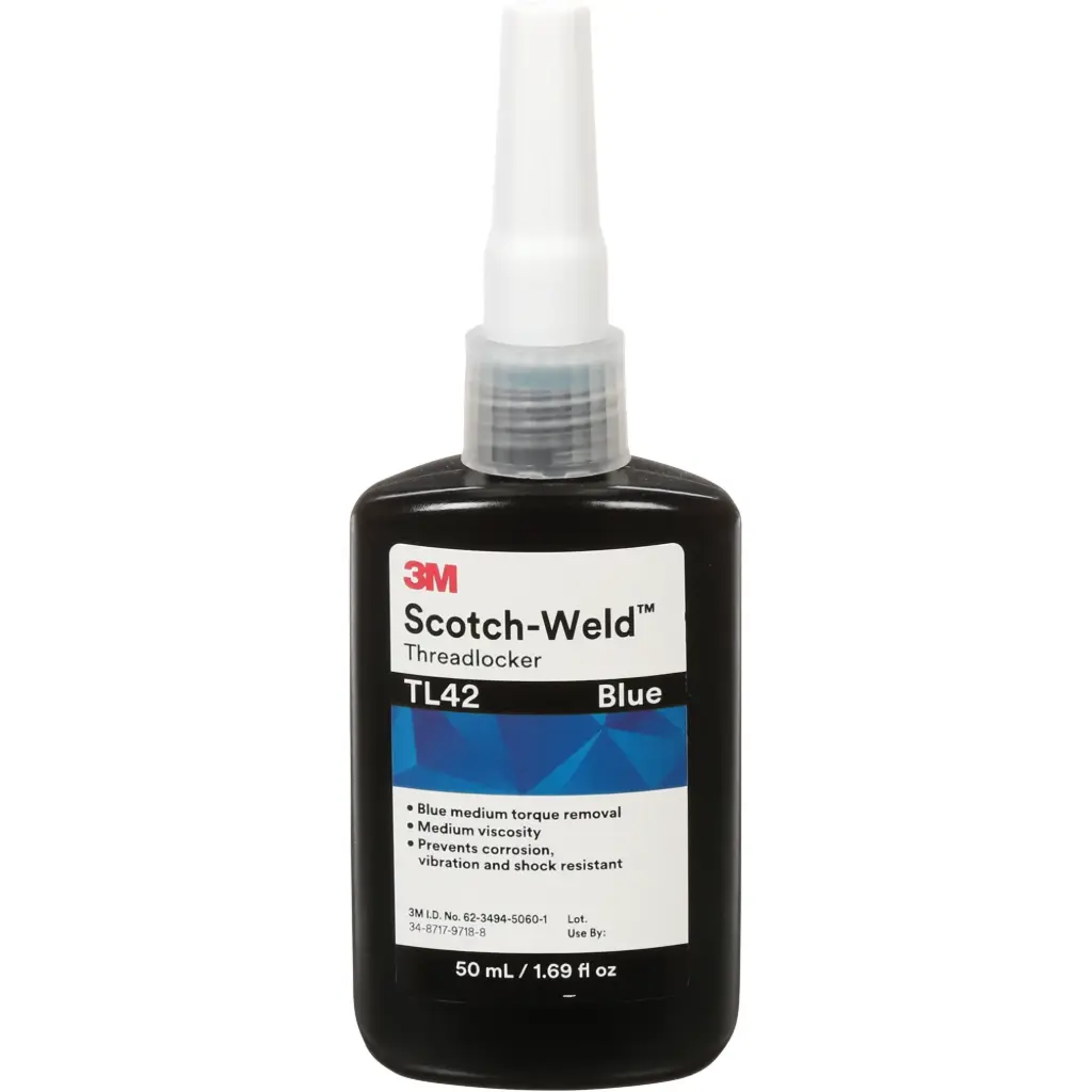 3M ADHÉSIF FREIN-FILET TL42 SCOTCH-WELDMC, BLEU, MOYEN, 50 ML, BOUTEILLE