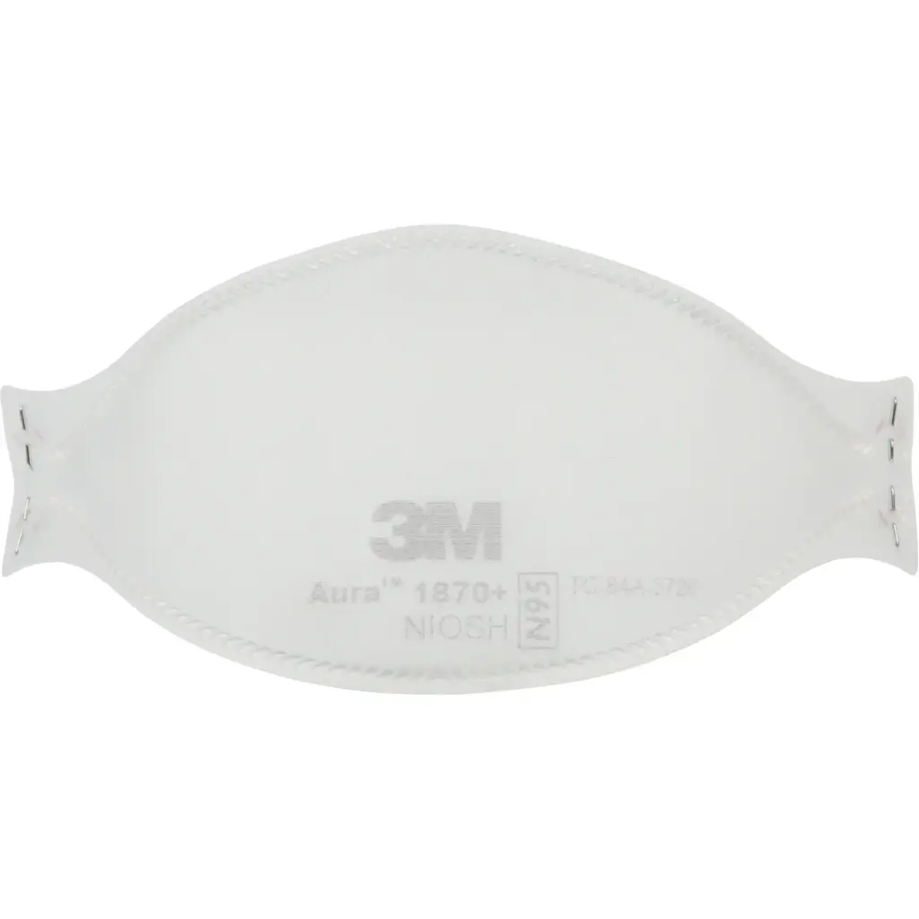 3M APPAREIL DE PROTECTION RESPIRATOIRE CONTRE LES PARTICULES POUR SOINS DE SANTÉ ET MASQUE CHIRURGICAL 1870+ AURAMC, N95, CERTIFIÉ NIOSH/HOMOLOGUÉ FDA  PK 20