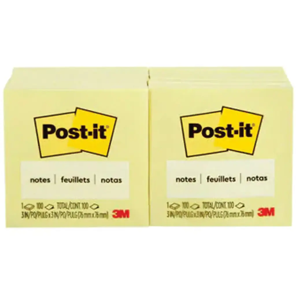 3M BLOCS-NOTES POST-IT PAQUET 12