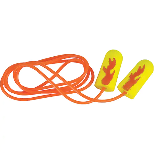 3M BOUCHONS D'OREILLES ÉCLAT NÉON JAUNE E-A-RSOFT, VRAC - SAC EN POLY, AVEC CORDON 