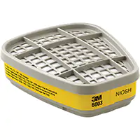 3M CARTOUCHES POUR RESPIRATEUR SÉRIE 6000, CARTOUCHE GAZ/VAPEUR, VAPEURS ORGANIQUES/GAZ ACIDES PAQUET DE 2 