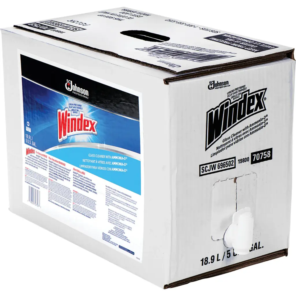 WINDEX® GLASS CLEANER WITH AMMONIA-D®, 5 GAL., BAG
