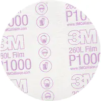 3M DISQUE DE FINITION EN PELLICULE HOOKITMC, DIA 5", GRAIN P1000, OXYDE D'ALUMINIUM 
