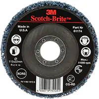 3M DISQUE DE NETTOYAGE ET DE DÉCAPAGE SCOTCH-BRITEMC, 4-1/2" DIA., GRAIN EXTRA GROSSIER, CARBURE DE SILICIUM 