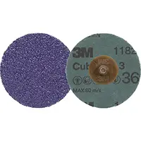 3M DISQUE EN ROLOC FIBRE CUBITRONMC 3 1182C, 2" DIA., GRAIN 36+, CÉRAMIQUE 