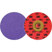 3M DISQUE À BORDURE DURABLE CUBITRONMC 3 ROLOCMC 1184F, 3" DIA., GRAIN 36+, CÉRAMIQUE 