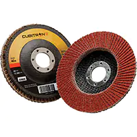 3M DISQUE À LAMELLES 967A T27 CUBITRONMC II, 4-1/2" X 7/8", TYPE 27, GRAIN 40+, CÉRAMIQUE 
