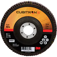 3M DISQUE À LAMELLES 969F CUBITRONMC II , 5" X 7/8", TYPE 27, GRAIN 40+, CÉRAMIQUE 