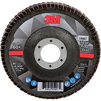 3M DISQUE À LAMELLES À CHANGEMENT RAPIDE 769F, 4-1/2" X 7/8", TYPE 29, GRAIN 60+, CÉRAMIQUE 