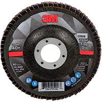 3M DISQUE À LAMELLES À CHANGEMENT RAPIDE 769F, 4-1/2" X 7/8", TYPE 29, GRAIN 40+, CÉRAMIQUE 