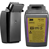 3M FILTRE À BOÎTIER RIGIDE SECURE CLICKMC AVEC PROTECTION CONTRE LE FLUORURE D’HYDROGÈNE ET LES CONCENTRATIONS NUISIBLES DE VO/GA, FILTRE CONTRE LES PARTICULES, VAPEURS ORGANIQUES/GAZ ACIDES/P100 
