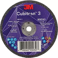 3M MEULE À TRONÇONNER CUBITRONMC 3, 3" X 0,035", ARBRE DE 1/4", TYPE T1, CÉRAMIQUE, 21000 TR/MIN 