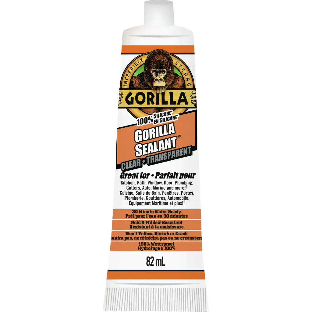 SCELLANT À LA SILICONE 100 %, 2,8 OZ., TUBE, TRANSPARENT
