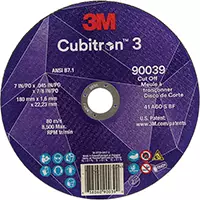 3M MEULE À TRONÇONNER CUBITRONMC 3, 7" X 0,09", ARBRE DE 7/8", TYPE T27, CÉRAMIQUE, 8500 TR/MIN 