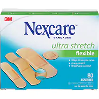 3M PANSEMENTS ULTRA-EXTENSIBLES NEXCAREMC, ASSORTI, PLASTIQUE, NON STÉRILE BOITE DE 40