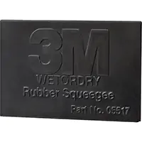 3M RACLETTE EN CAOUTCHOUC WETORDRYMC, 3", CAOUTCHOUC 