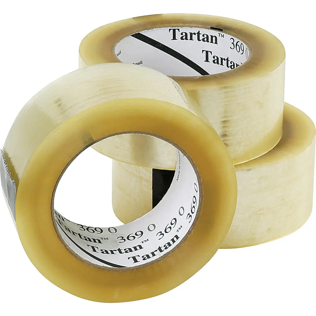 [PC881] RUBAN D’EMBALLAGE TARTANMC 369, ADHÉSIF ACRYLIQUE, 1,6 MIL, 48 MM (1-22/25”) X 132 M (432’) PQT 6