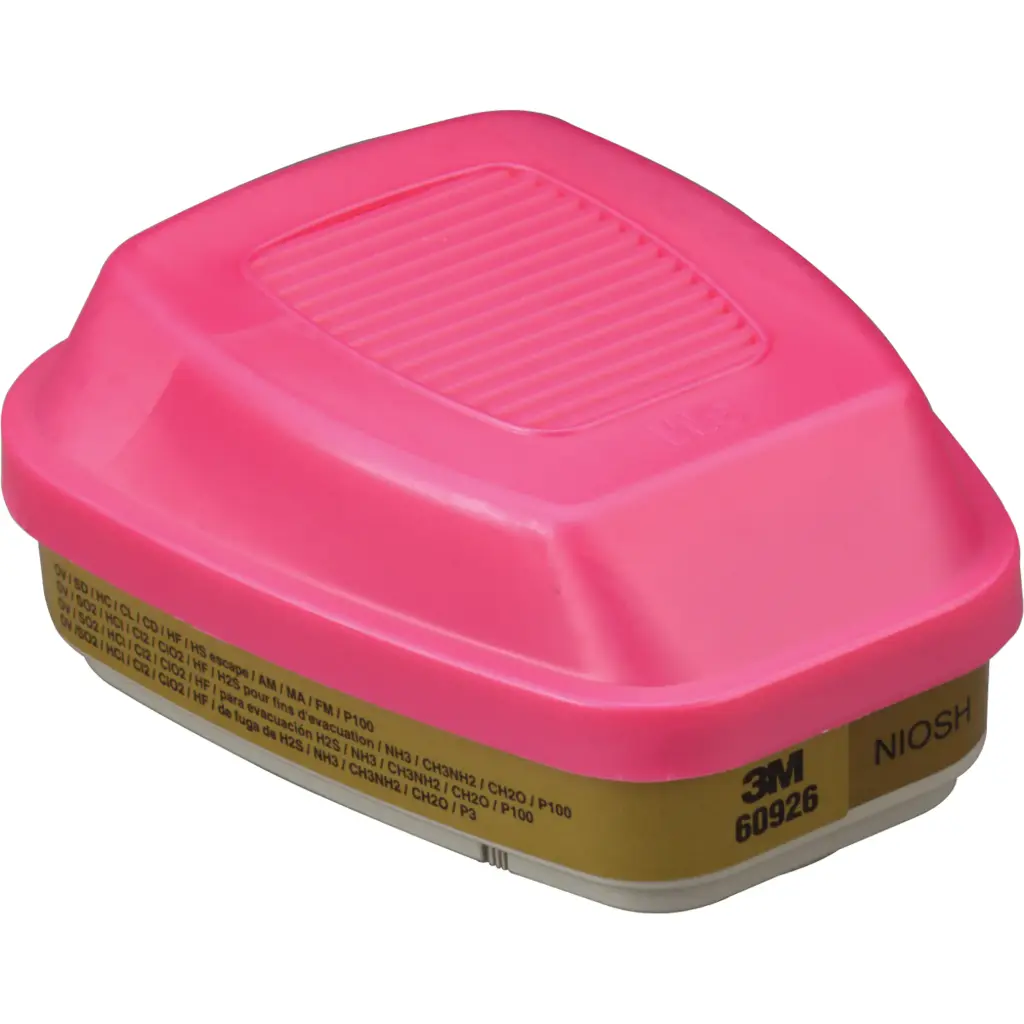 CARTRIDGES FOR RESPIRATOR SERIES 6000, GAS / VAPOR CARTRIDGE, MULTIPLE GASES / VAPORS / P100 - PKG 2