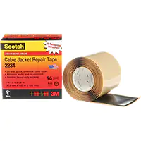3M RUBAN DE RÉPARATION DE GAINES POUR CÂBLES SCOTCHMD, 51 MM (2") X 1,8 M (6'), NOIR, 60 MILS 