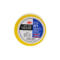 3M RUBAN EN VINYLE 471, 12 MM (1/2") LA X 32,9 M (108') LO, 5,2 MILS, JAUNE 