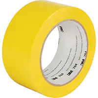 3M RUBAN EN VINYLE POUR TRAVAUX GÉNÉRAUX 764, 50,8 MM (2") LA X 32,9 M (108') LO, 5 MILS, JAUNE 