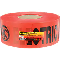 3M RUBAN POUR BARRIÈRES POUR SERVICES PUBLICS SOUTERRAINS SCOTCHMD, ANGLAIS, 3" LA X 1000' LO, 4 MILS, NOIR/ROUGE 