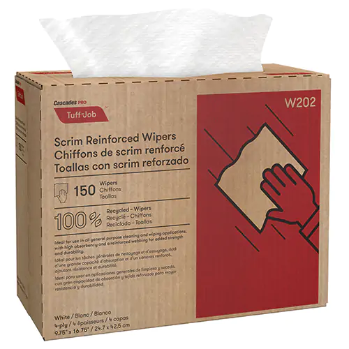 [JC035] CHIFFONS RENFORCÉS DE CANEVAS PRO TUFF-JOB MC , TOUT USAGE , 16-3/4"X9-3/4" BOITE DE 150 