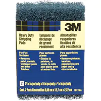 3M TAMPONS DE DÉCAPAGE POUR GROS TRAVAUX, OXYDE D'ALUMINIUM, 3-1/2" X 5", GRAIN CORSÉ PAQUET DE 2 
