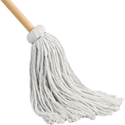 COTTON WASH MOP WITH HANDLE, 12 OZ, CUT STYLE