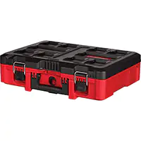 COFFRE À OUTILS AVEC PARTITIONS AJUSTABLES PACKOUT 20-7/10'' × 15-1/5'' × 6-1/5'' NOIR/ROUGE MILWAUKEE TEQ860