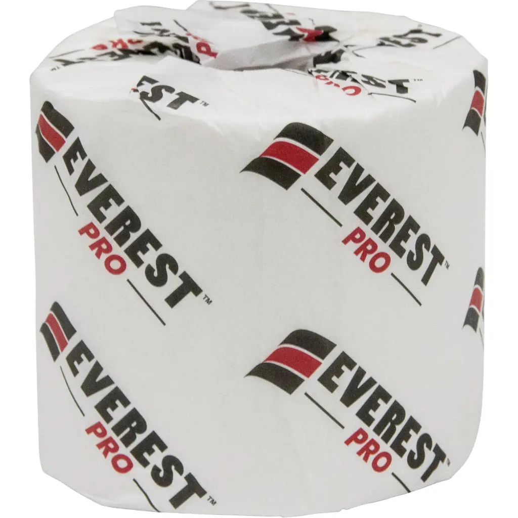 [JO034] PAPIER HYGIÉNIQUE EVEREST PROMC, 2 PLI, 500 FEUILLES/ROULEAU, LONGUEUR 125’, BLANC - 48 ROULEAUX