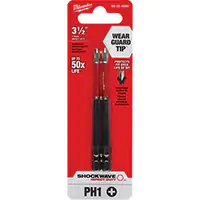EMBOUT DE TOURNEVIS SHOCKWAVE IMPACT DUTY PHILLIPS #1 PRISE 1/4'' LONGUEUR 3-1/2'' MILWAUKEE UAL024
