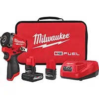 ENSEMBLE DE CLÉ À CHOCS COURTE FUEL, 12 V, MANDRIN 3/8 – MILWAUKEE