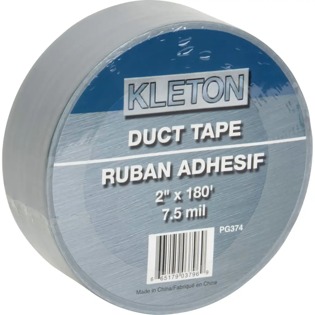 [PG374] UTILITY GRADE TAPE, 7.5 MIL, SILVER, 50 MM (2”) X 55 M (180’)