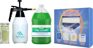 MINI SPLIT CLEANING KIT WITH 1 GALLON NO-RINSE COIL CLEANER, SPRAYER, ODOR TREATMENT TAB & PROTECTIVE BAG