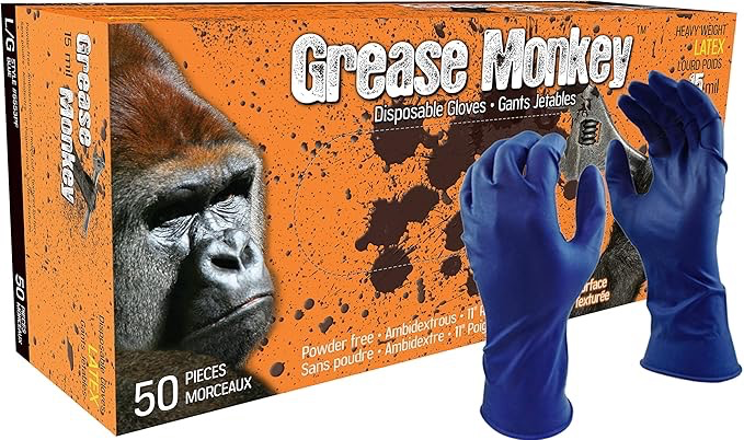 WATSON GLOVES GREASE MONKEY DISPOSABLE GLOVES 15 MM