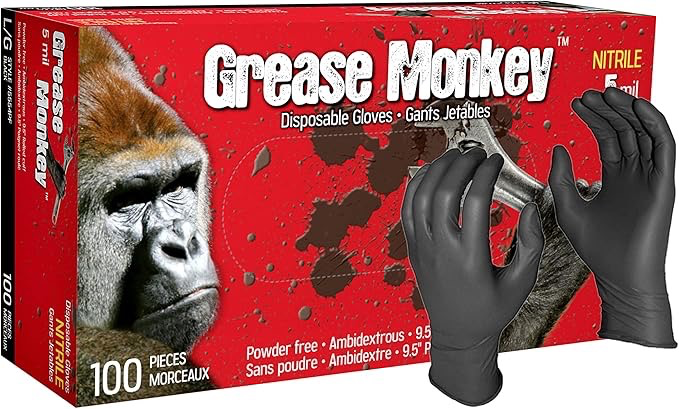 WATSON GLOVES GREASE MONKEY DISPOSABLE GLOVES 5 MM