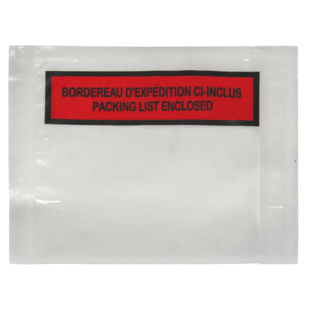 SHIPPING DOCUMENT ENVELOPE 4-1/2” X 5-1/2”, BACK INSERTION - PKT 1000