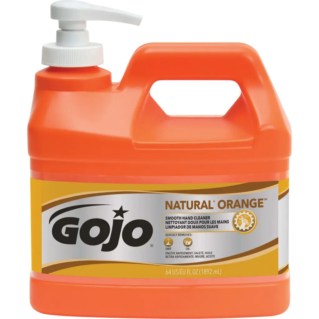 [JA152] GOJO NETTOYANT POUR LES MAINS NATURAL ORANGE™, CRÈME, 1,89 L, FLACON POMPE, AGRUMES/ORANGE
