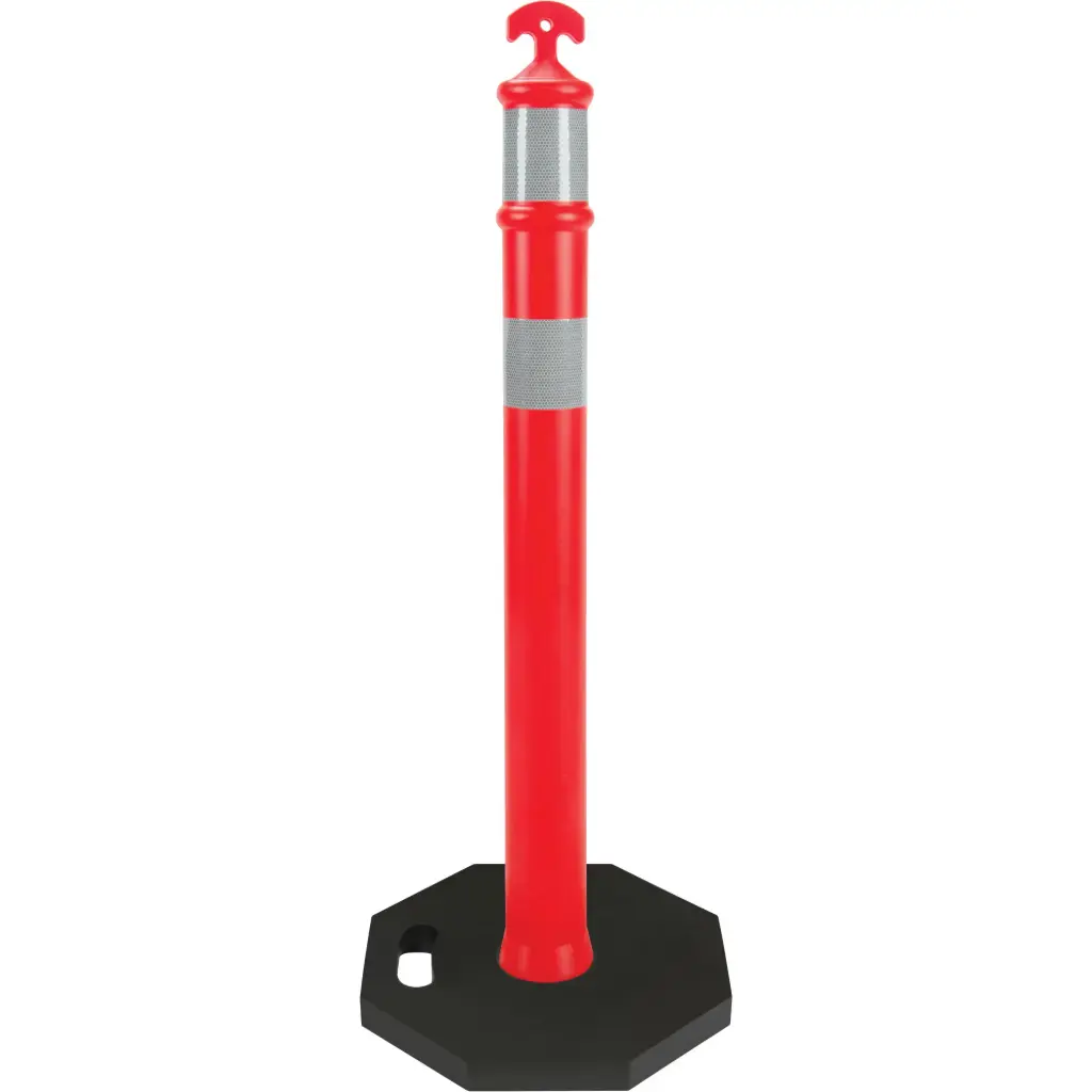 POTEAU DE BALISAGE HAUTE VISIBILITÉ, 42” H, ORANGE