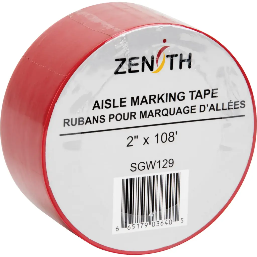 RUBAN DE MARQUAGE D’ALLÉE, 2” X 108’, PVC, ROUGE