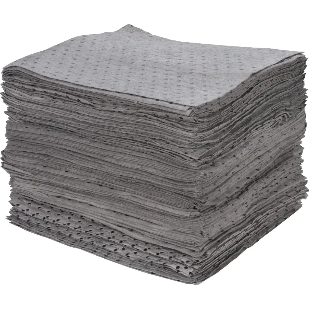 TAMPONS ABSORBANTS COLLÉS, UNIVERSELS, 15” X 17”, CAPACITÉ D’ABSORPTION DE 30 GAL., PAQUET DE 200