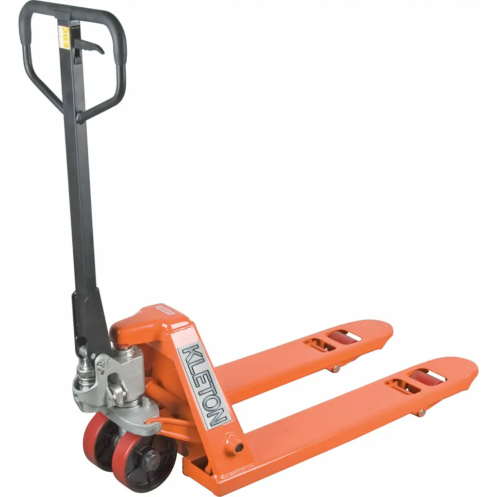 HEAVY-DUTY HYDRAULIC PALLET TRUCK, STEEL, 36” L X 27” W, 5500 LB CAPACITY