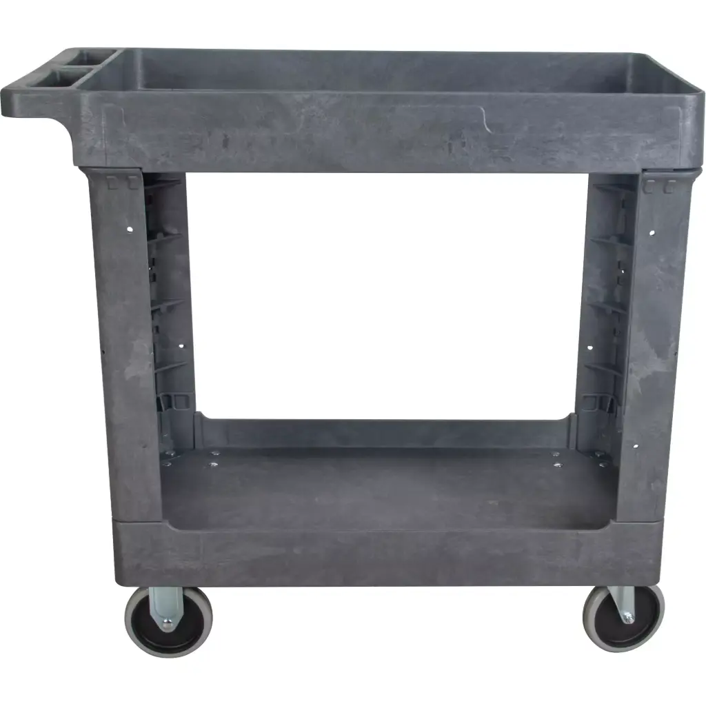 CHARIOT UTILITAIRE POUR L’ENTRETIEN, 2 TIERS, 16-1/2” X 32-1/2” X 34-1/2”, CAPACITÉ 550 LB
