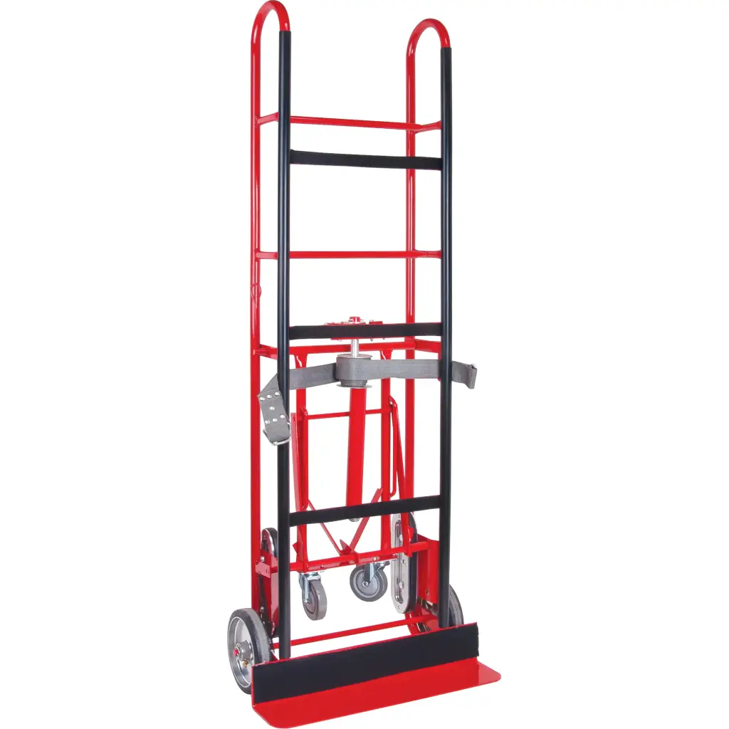 INDUSTRIAL-GRADE APPLIANCE DOLLY, STEEL, 850 LB CAPACITY, 24” W X 66” H