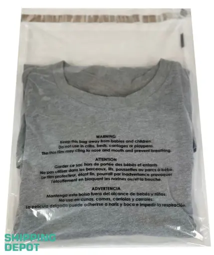 [SUF1215] SAC TRANSPARENT D’AVERTISSEMENT DE SUFFOCATION 1,5MIL 12''X15'' - PQT 100
