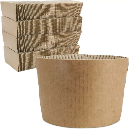[JP924] MANCHONS KRAFT POUR GOBELET DE CAFÉ, PAPIER, 12 OZ - 20 OZ, BRUN CS1000