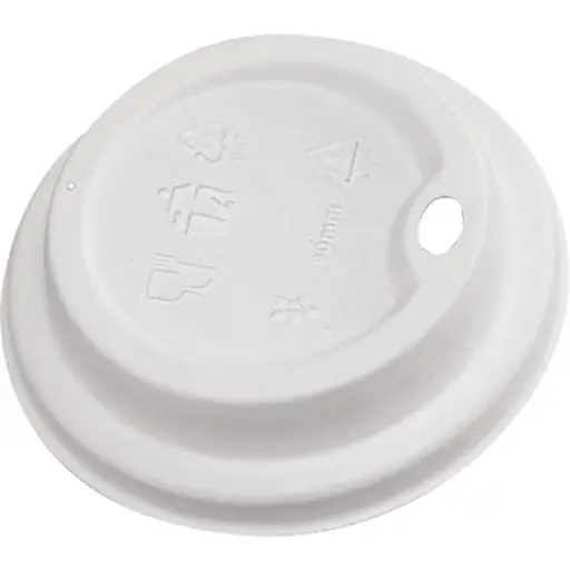 [JP933] CAFE COUVERCLES À BOIRE EN DÔME BLANC COMPOSTABLES CS 1000